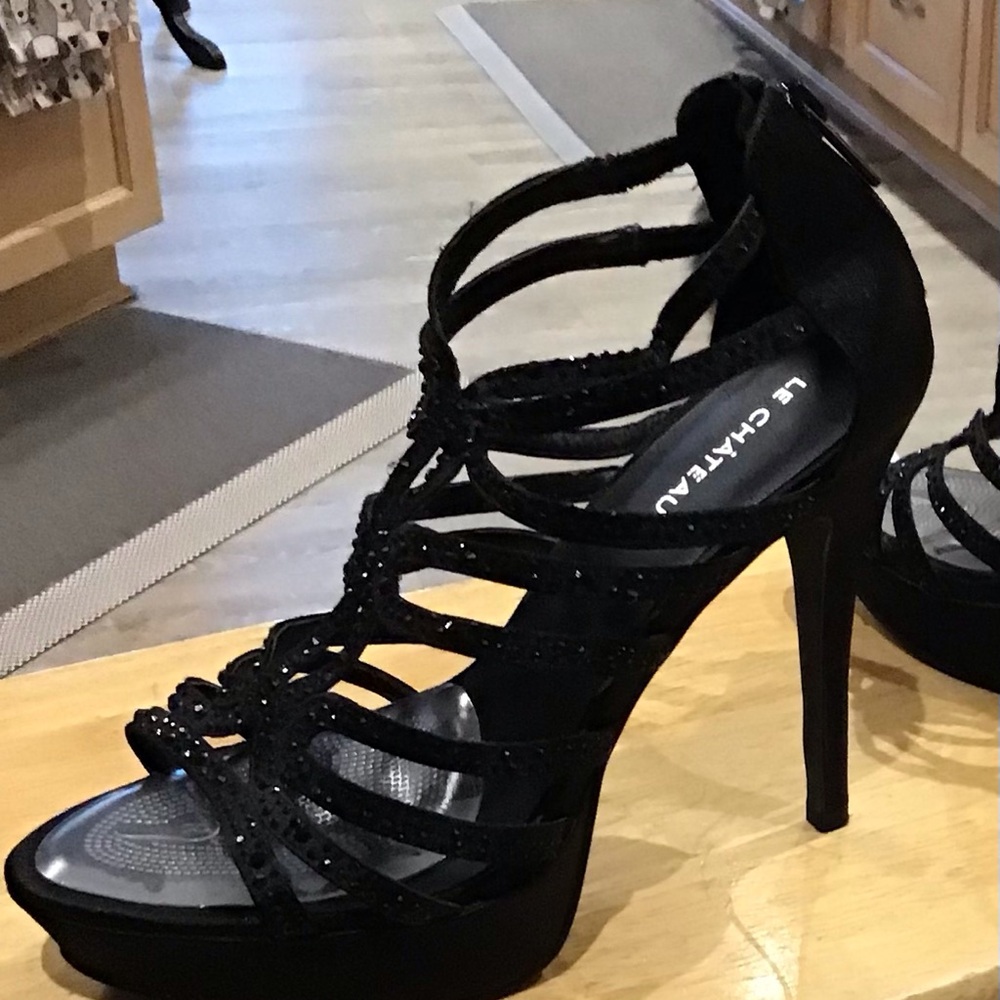 Le Chateau Black Strappy Heels